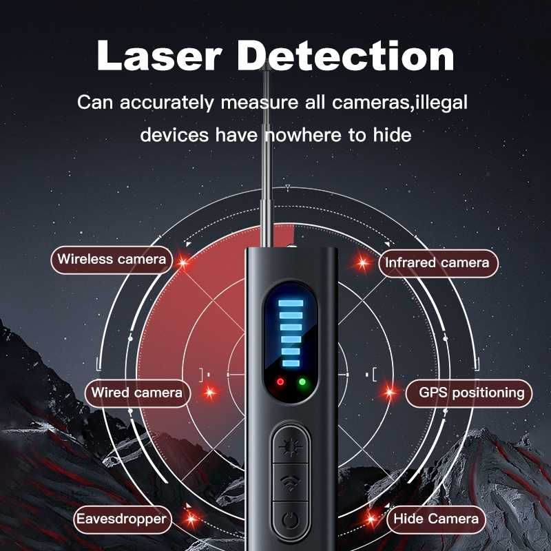 Detector Aparate Spion,TSS-T15,Scanare Laser, cu Lanterna