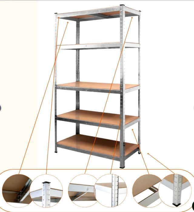 Rafturi premium HEINNER cu 5 polițe 180x90x40 Cm NOI - 160 Lei/Bucata