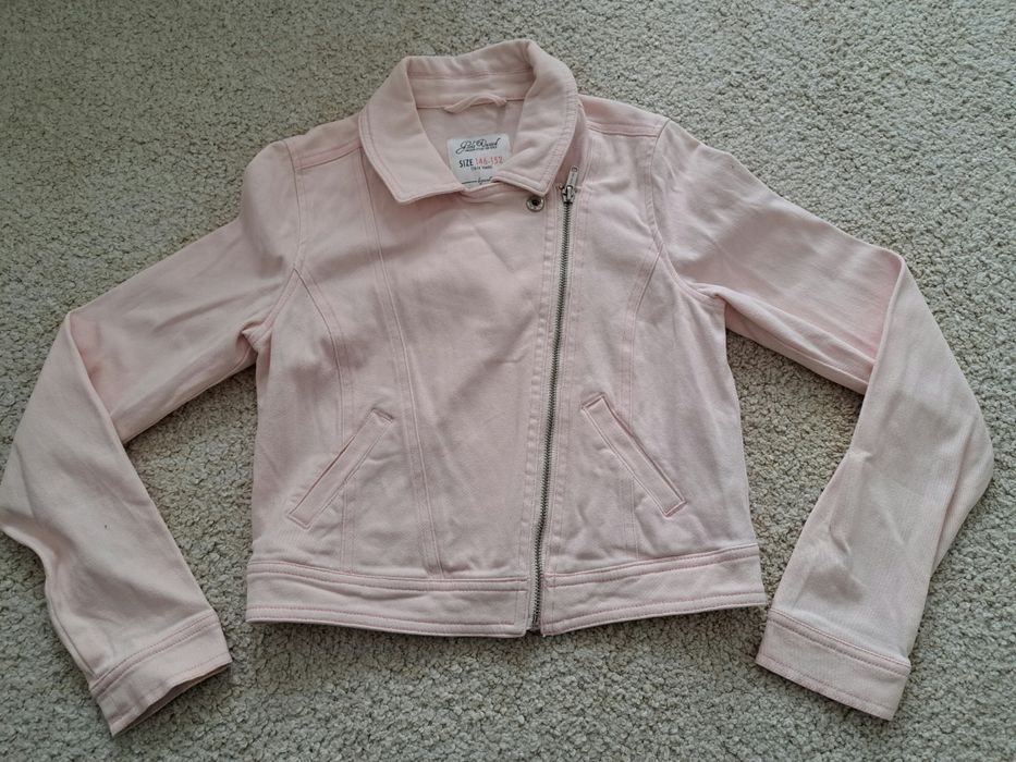 Geaca blugi roz hm marimea 146 152 pentru 11 - 12 ani