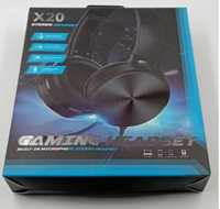 Headset cu Fir pentru Gaming cu microfon, multiplatforma X20