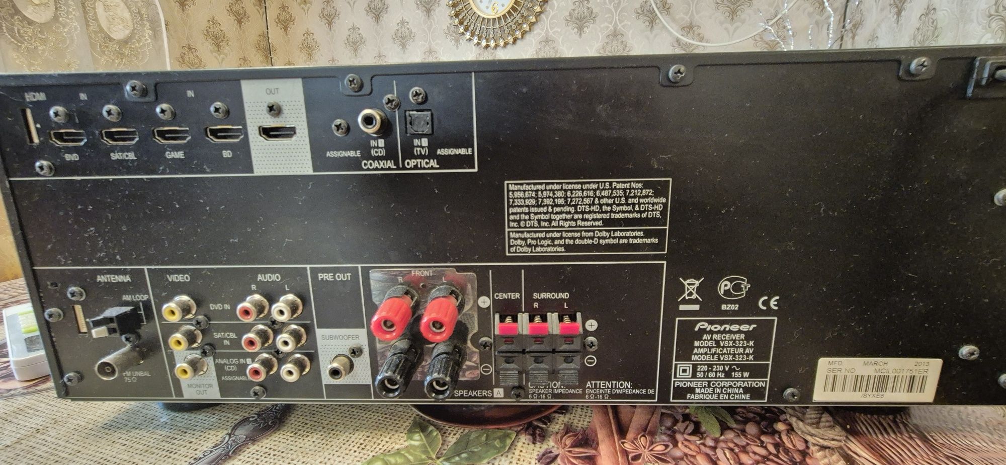 Pioneer  av receiver model vsx-323-K