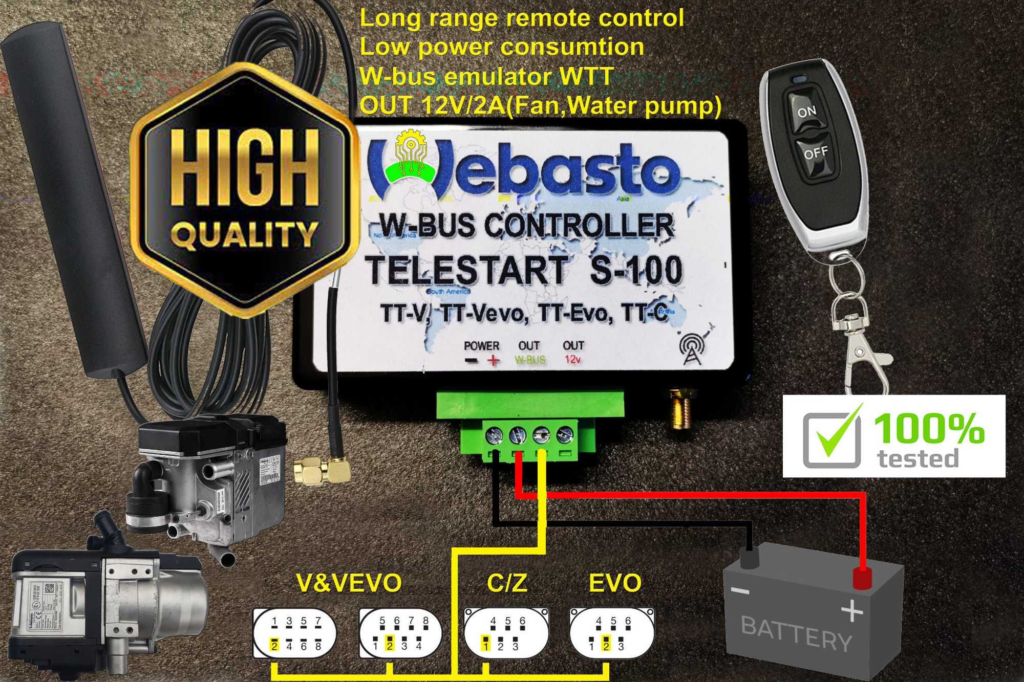 W-bus Вебасто emulator module controller