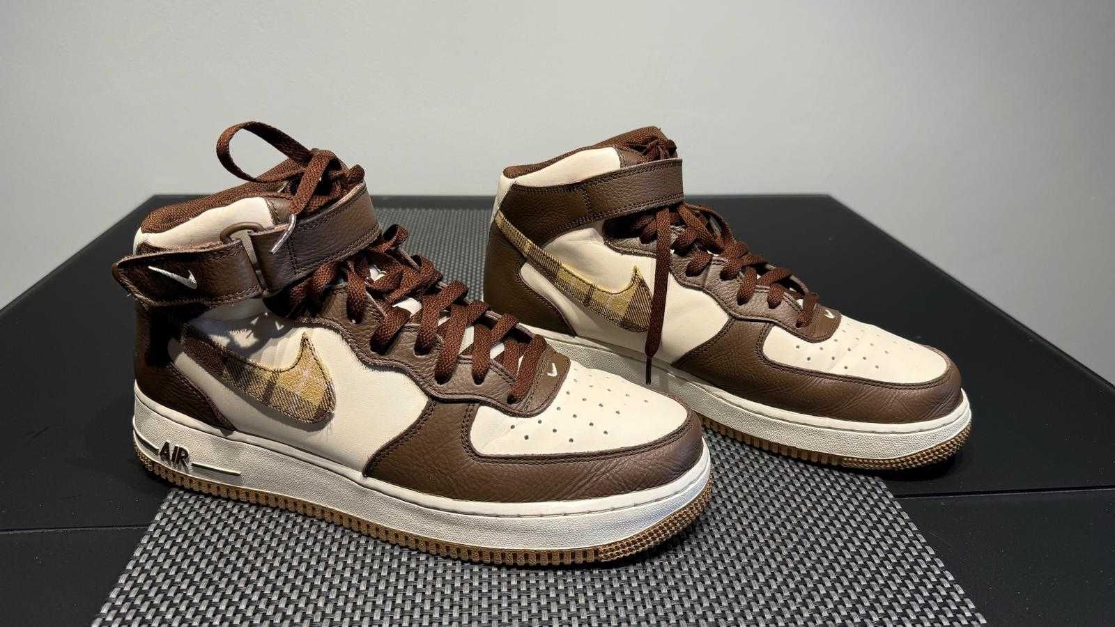 Nike air force 1 mid brown plaid