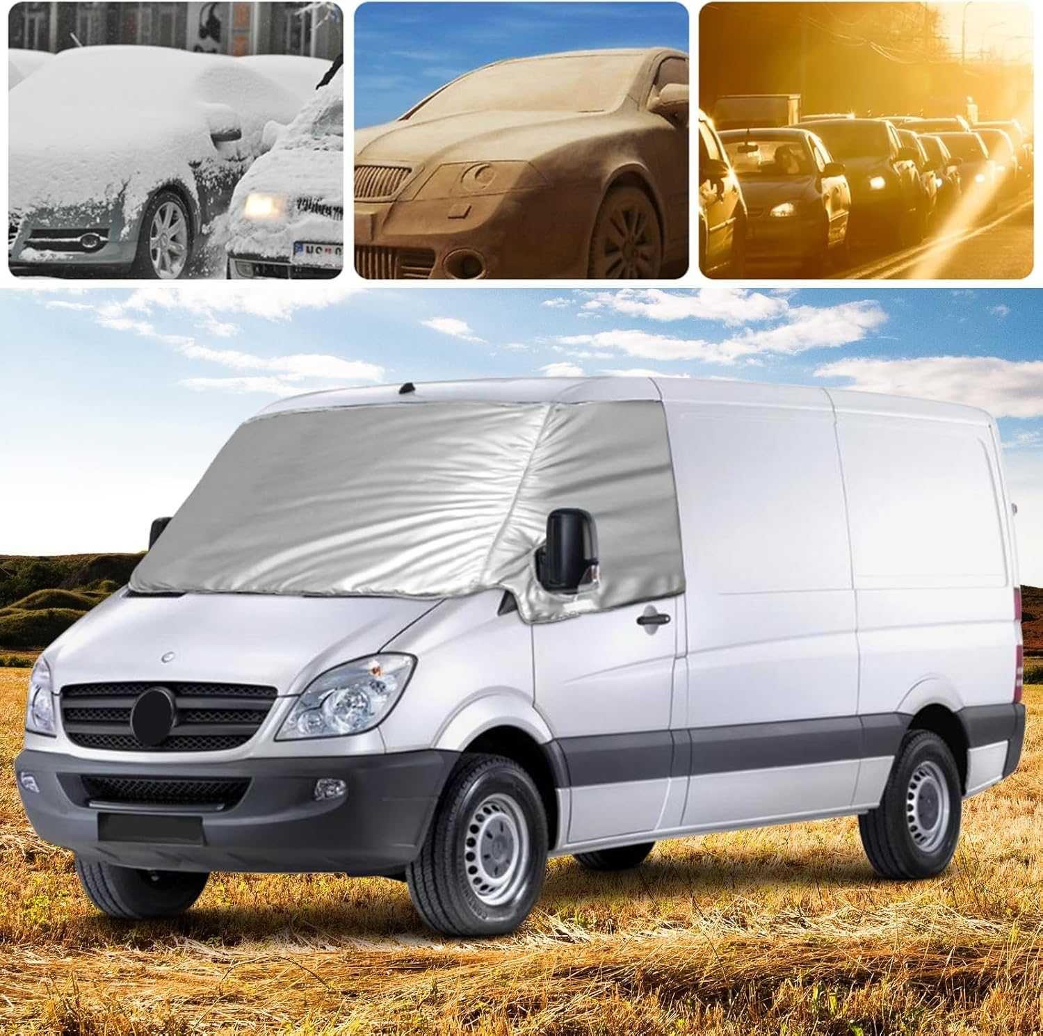 Подобрено фолио за предно стъкло, термо сенник на Mercedes Sprinter