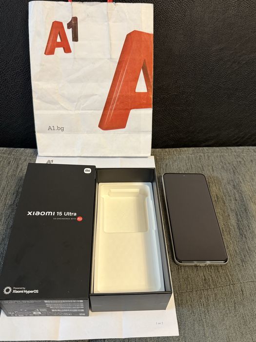 КАТО НОВ 512GB Xiaomi 15 Ultra 5G A1 Гаранция 2027 Silver