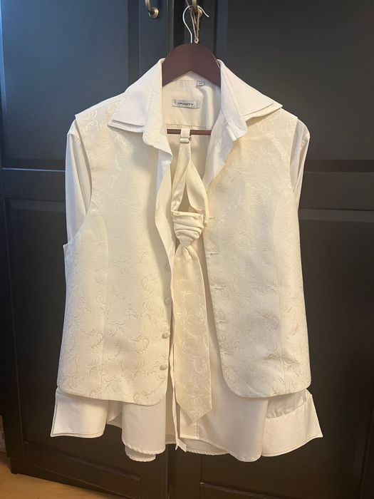 Costum de ginere brand Alb si Negru