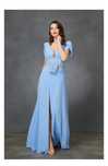 Vând rochie de ocazie de brand, din crep bleu ciel, superbă, XS, NOUĂ!