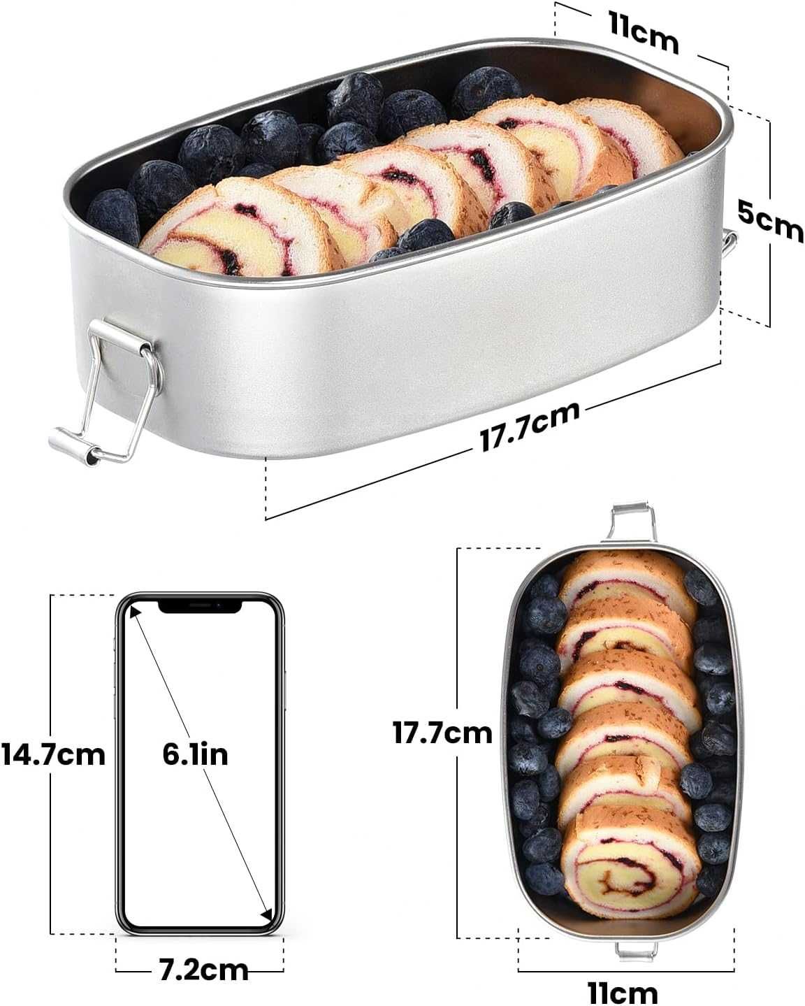 Cutii pranz scoala, camping, picnic, inox premium, diferite mărimi, n