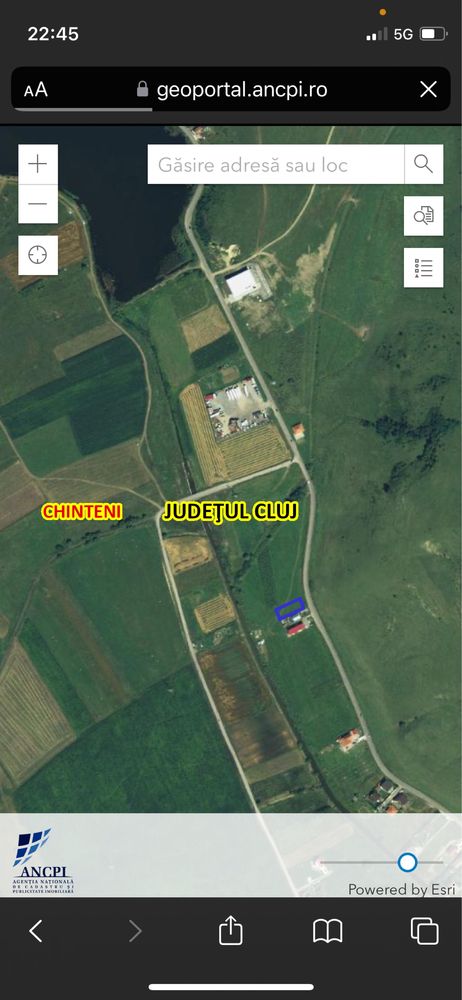 Teren intravilan de vanzare in Chinteni, aproape de Cluj Napoca 480 mp