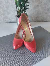 Pantofi dama culoare rosu lacuit
