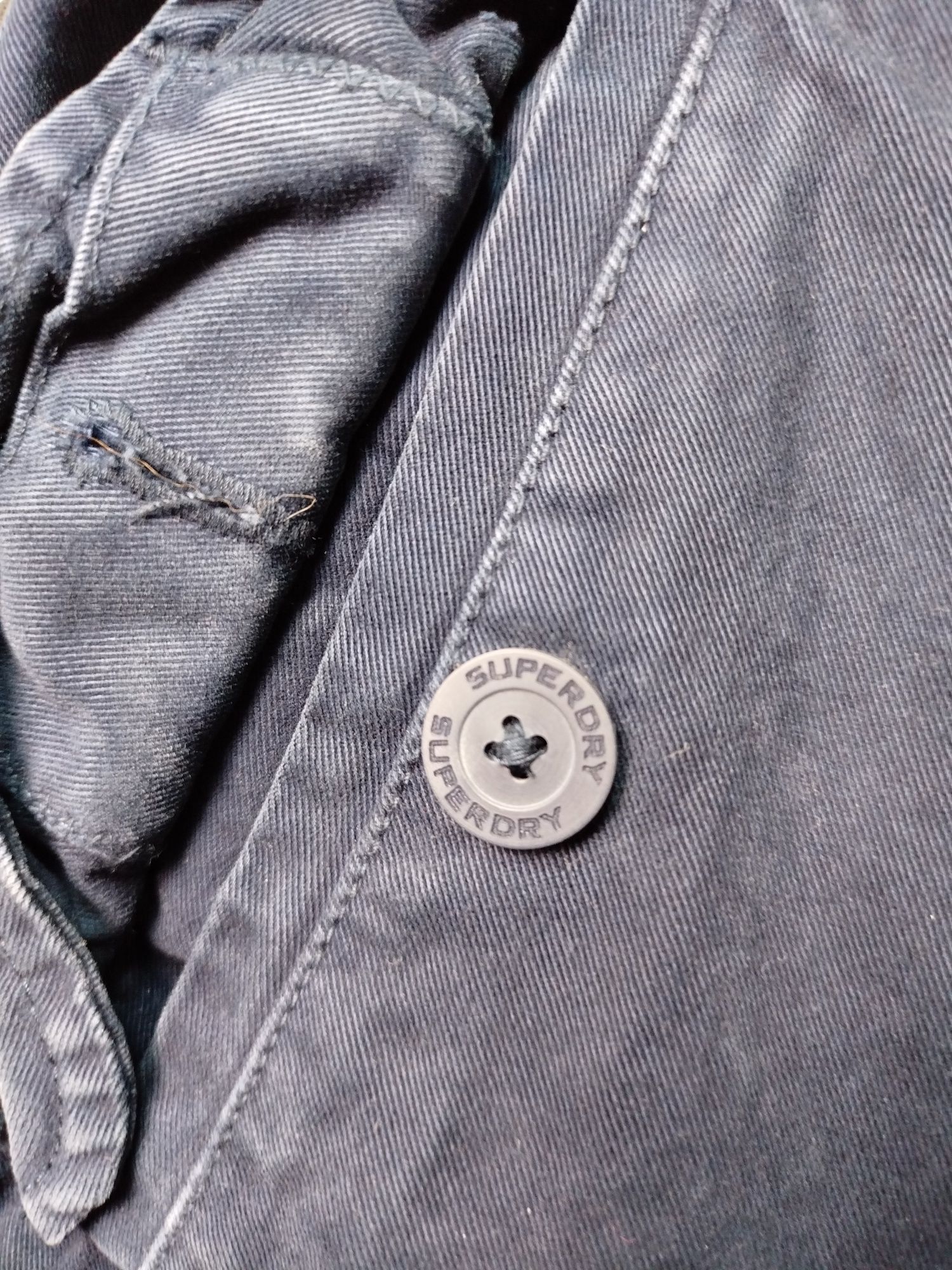 Оригинални къси карго панталони Superdry нови мъжки сини