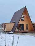Cabana stil A-Frame si case din structura de lemn