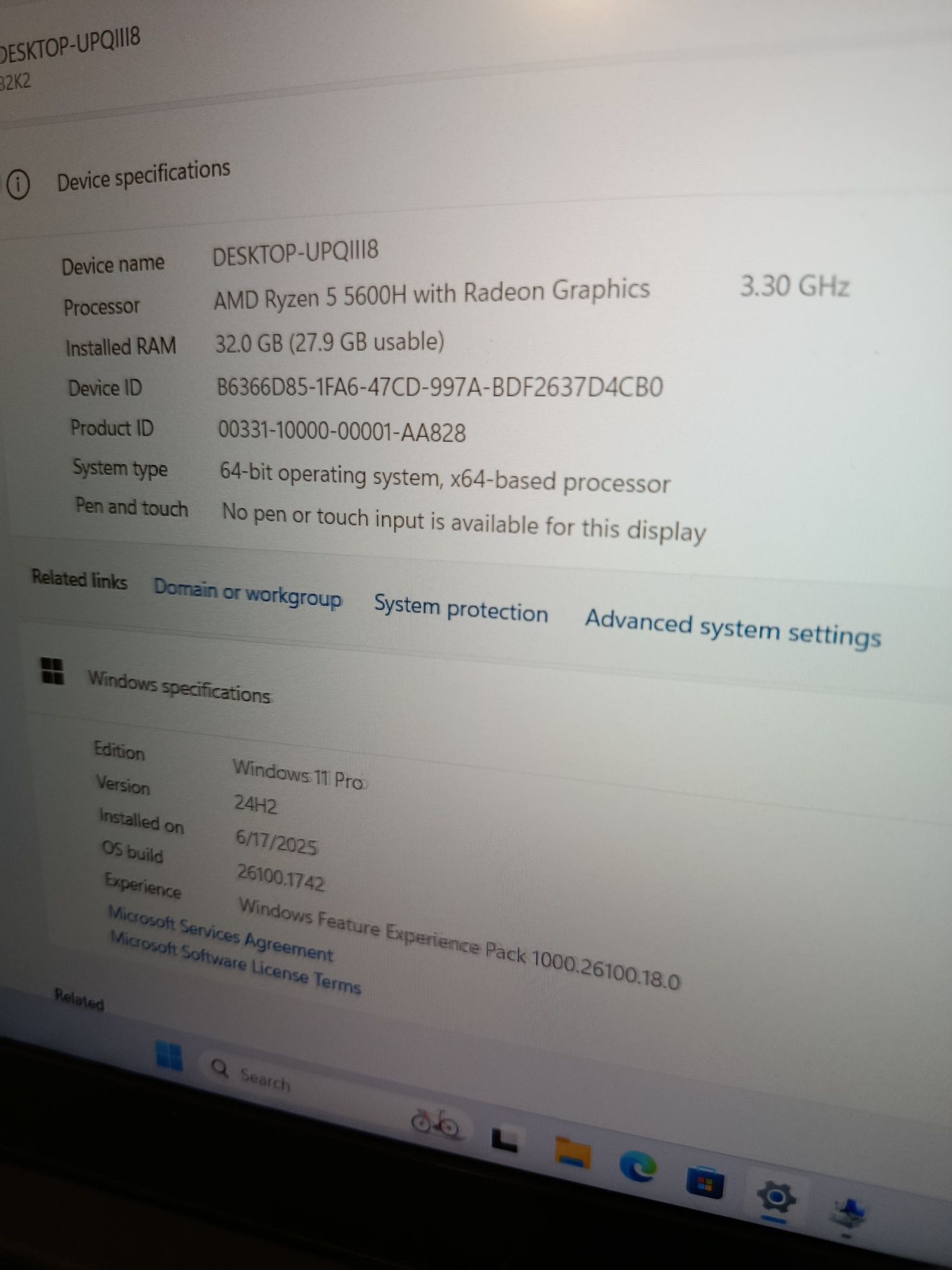 Laptop Ryzen 5 5600H 32GB GTX 1650 Ssd 512gb Baterie 2-4ore