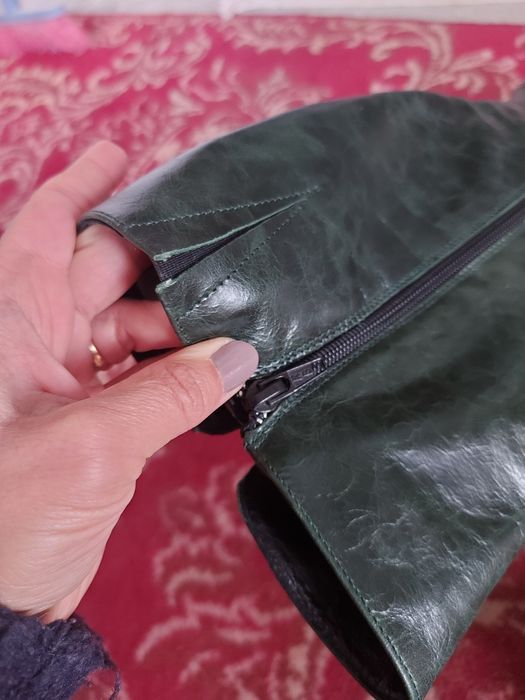 Cizme 36 piele verzi