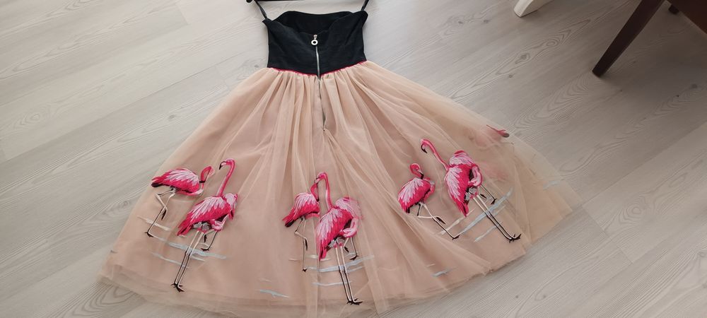 Rochita unicat cu flamingo, Urma, marimea 36