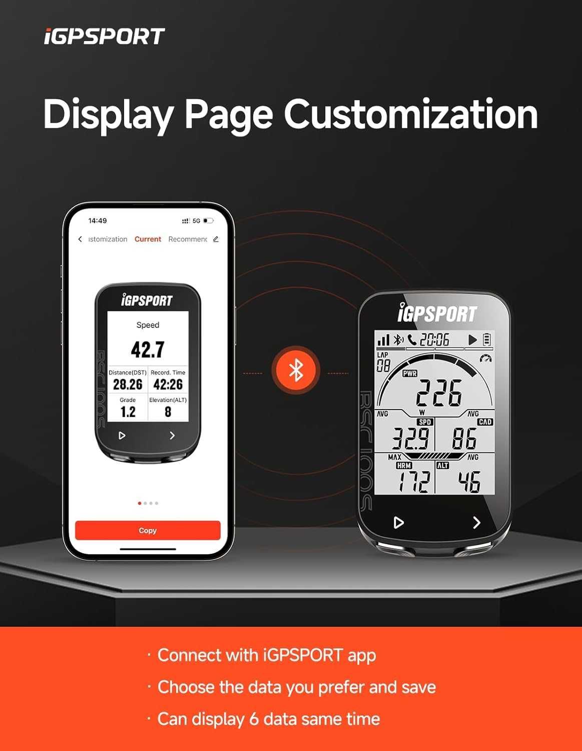 GPS вело компютър IGPSPORT BSC100S