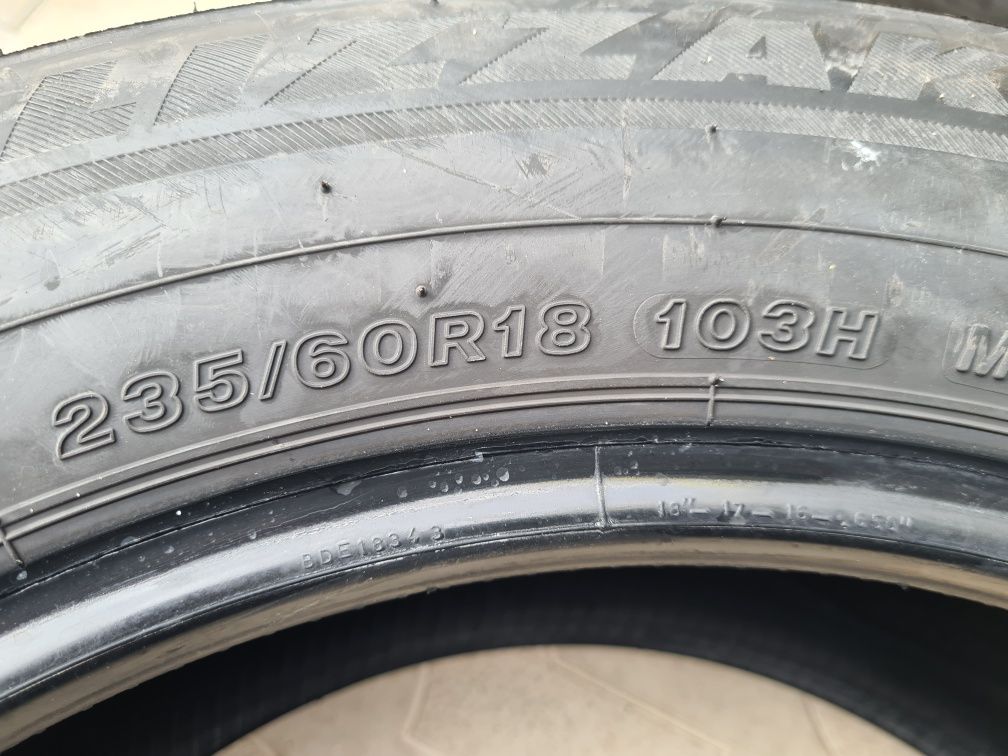 4бр.Зимни Джипове Гуми 235/60/18 103H Bridgestone Blizzak 2020