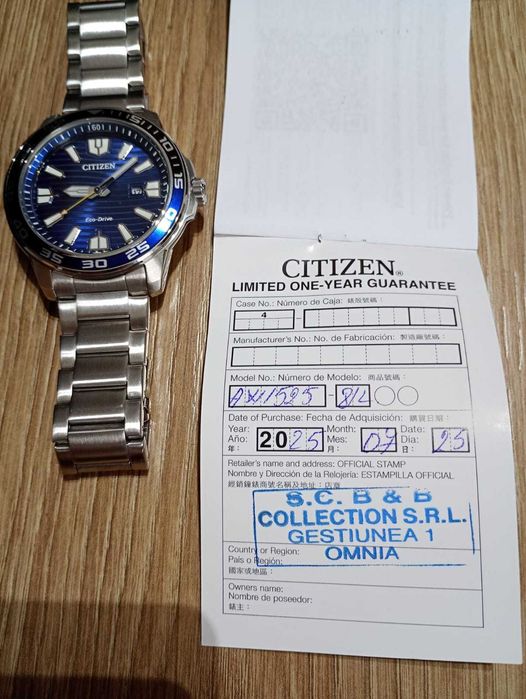 Ceas Citizen Eco-Drive barbatesc, in garantie