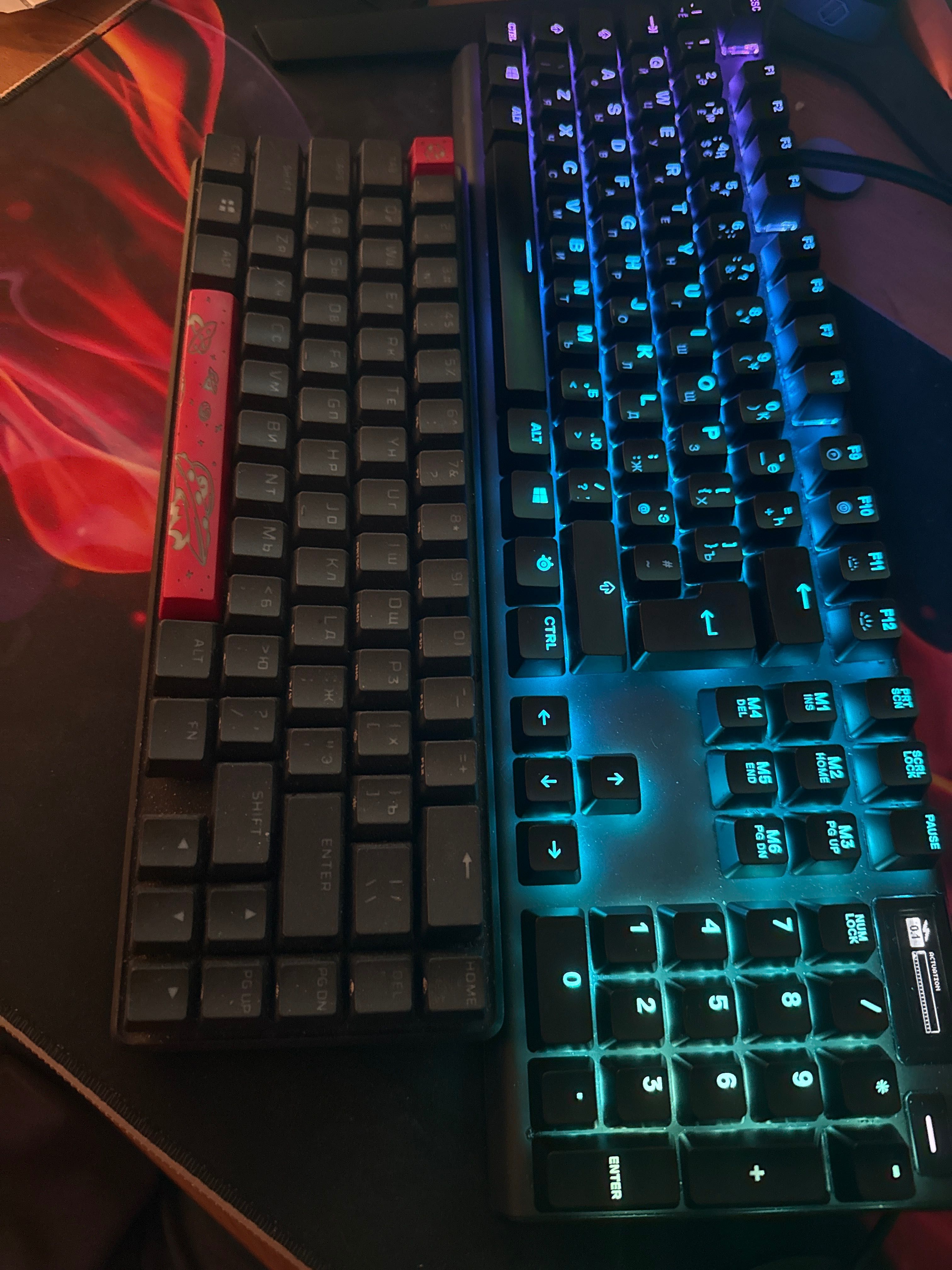 SteelSeries Apex pro и Hyperx Allow origins 65