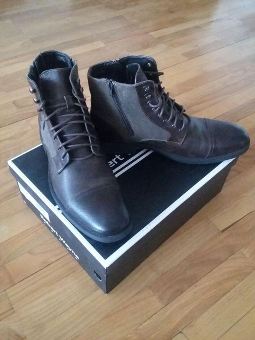 Новые кожаные ботинки без утепления