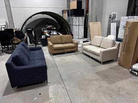 Триместен и два броя двуместни дивани със сваляеми калъфи