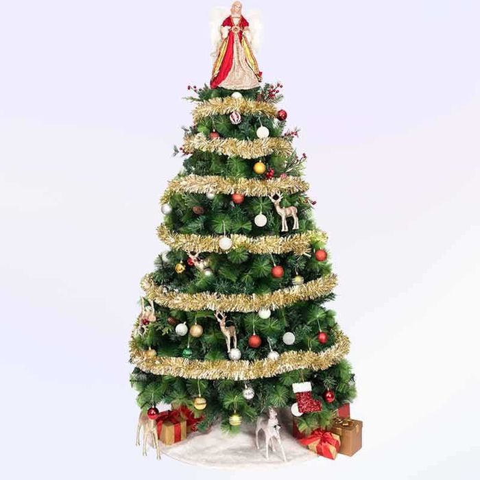 Златна коледна декоративна гирлянда 2 м, златна