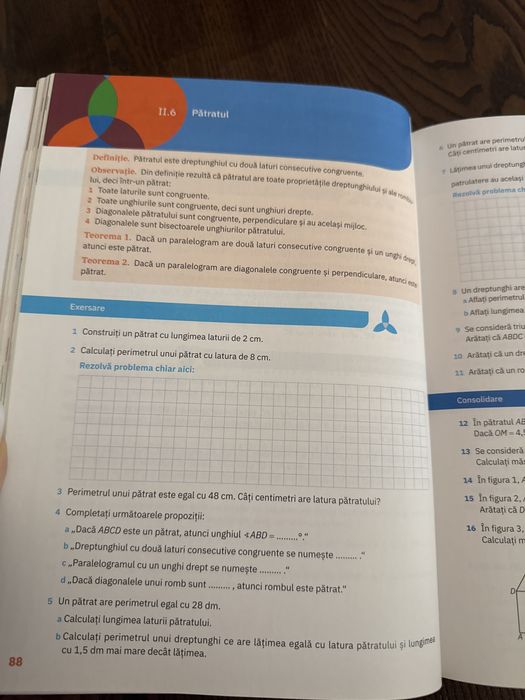 Manual Matematică clasa a VII-a semestrul I – Art Educational