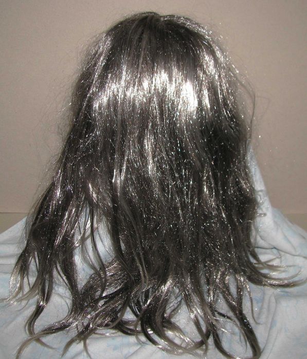 Перука изкуствена коса дълга права къдрава вълниста с диадема