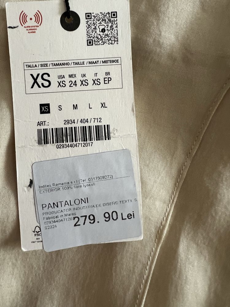 Compleu nou  Zara, sacou-pantaloni, de vara , lyocell, XS