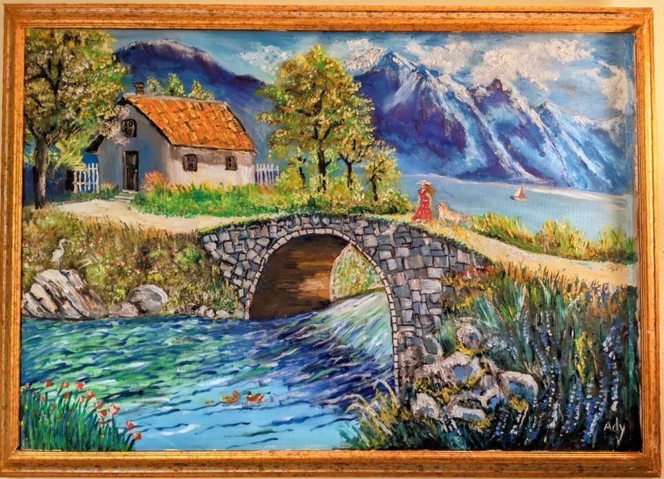Pictură în ulei pe pânză 100x70 cm
