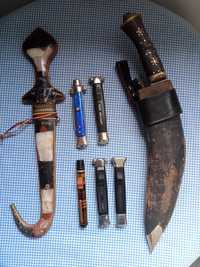 Cuțite cuțit vechi de colecție ,Maroc, Stiletto,Cu buton ,Indian Kukri