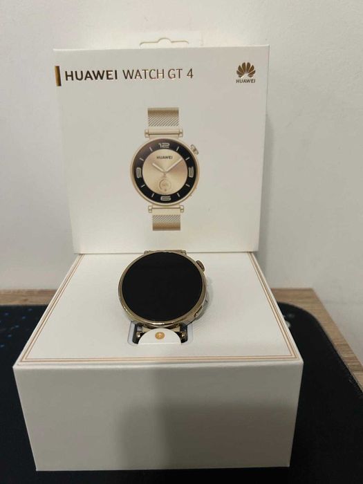 Vând Huawei Watch GT 4 Gold Milanese 41mm – ca nou