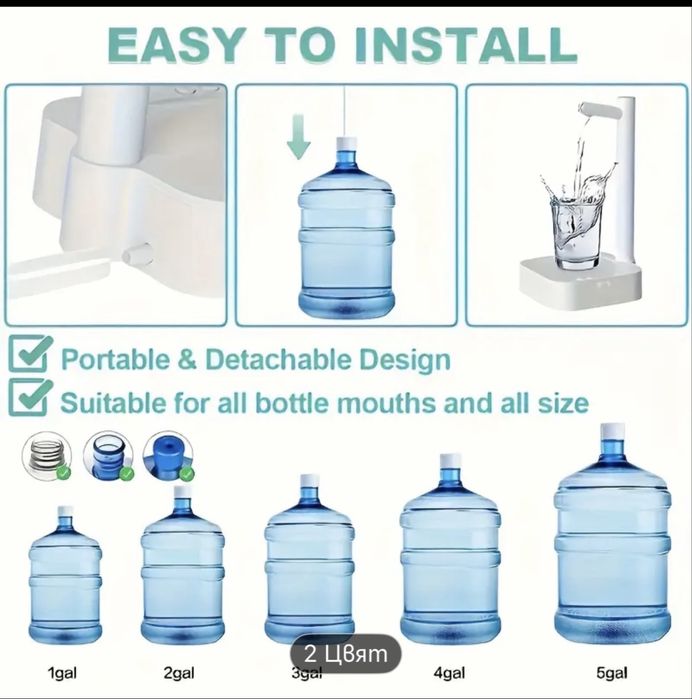 Помпа за вода бяла цвят