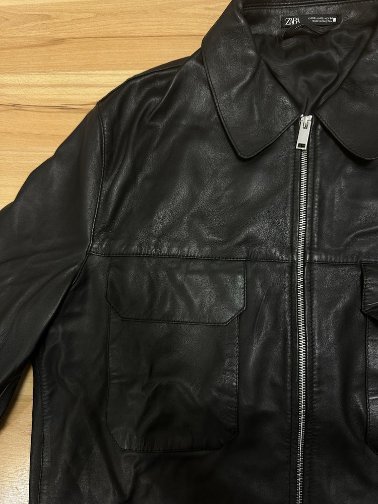 Мъжко яке от естествена кожа Zara XL
