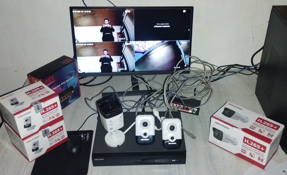 3 дона IP HIKVISION CAMERA янги !!! Монитор билан