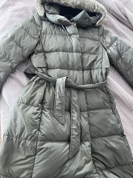 Дамско зимно дълго яке с колан