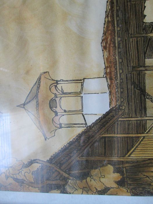 Оригинална карина -графика и акварел, Людмил Димитров, 33х24