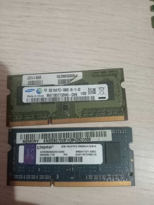 ОЗУ для ноутбука Samsung Kingston ddr3 2gb