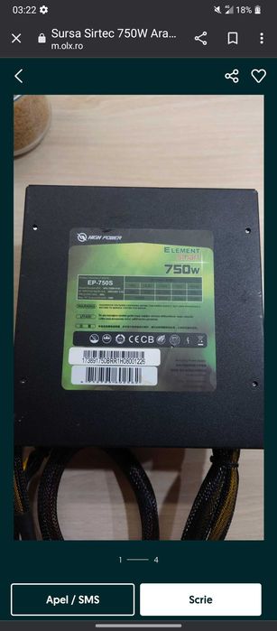 Sursa gaming 750w