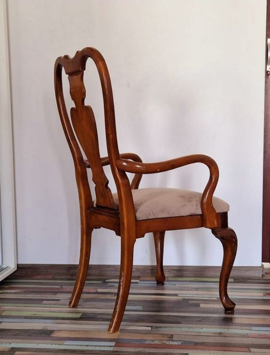 Fotoliu sufragerie Luxuriant Francez Queen Anne Baroch lemn vintage
