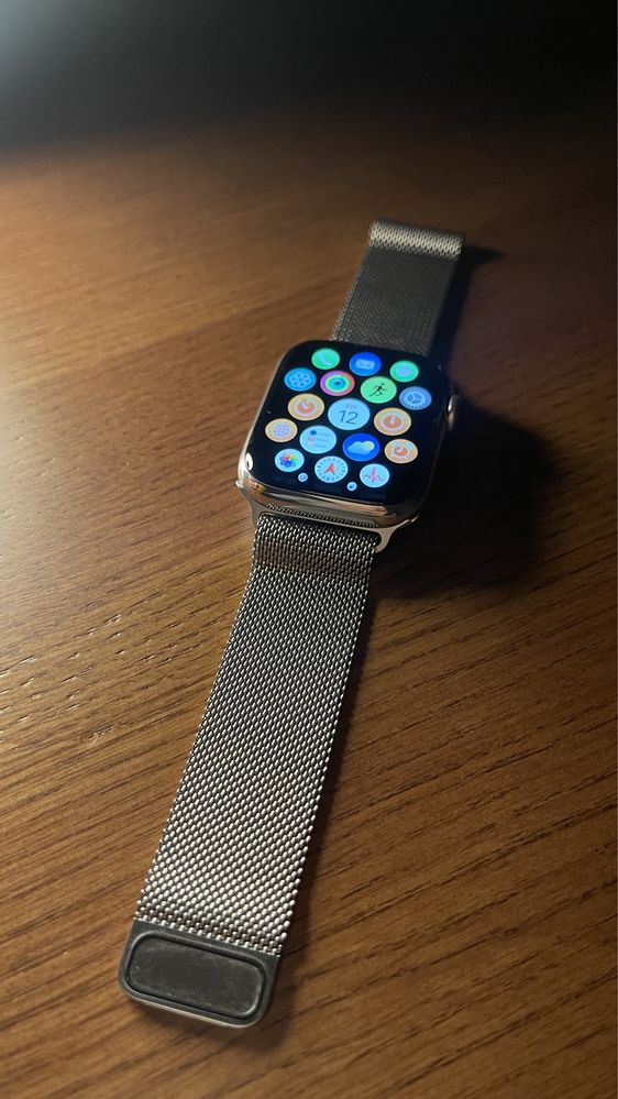 Apple Watch 9 | 45mm | Cellular | Stainless Steel Argintiu | 2x bands