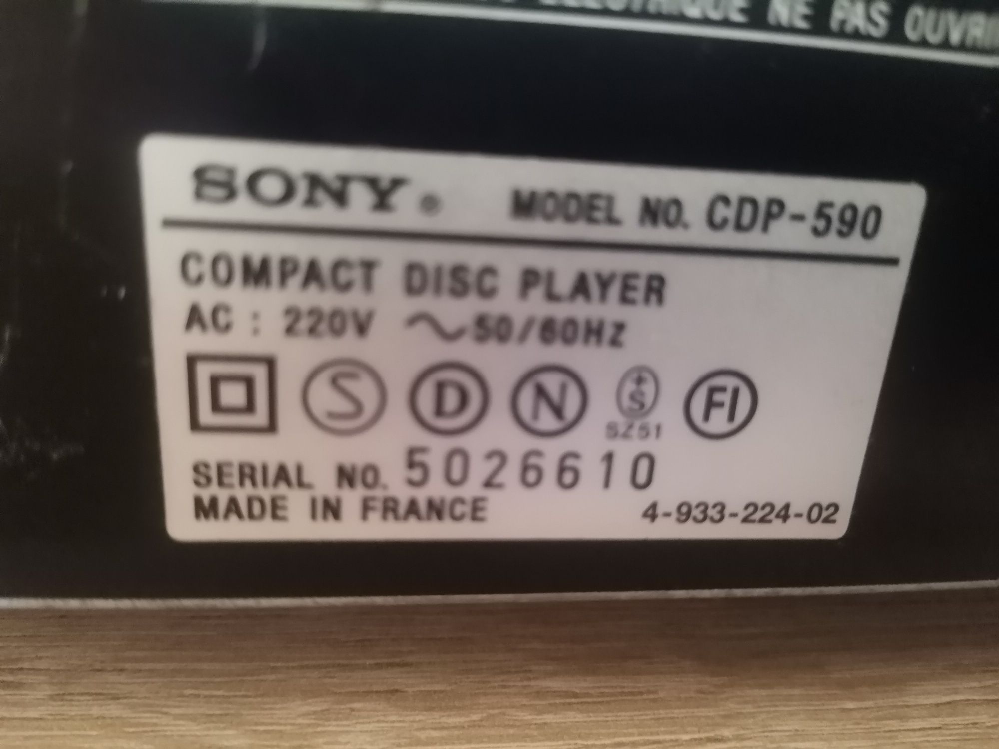 CD player Sony cdp 590