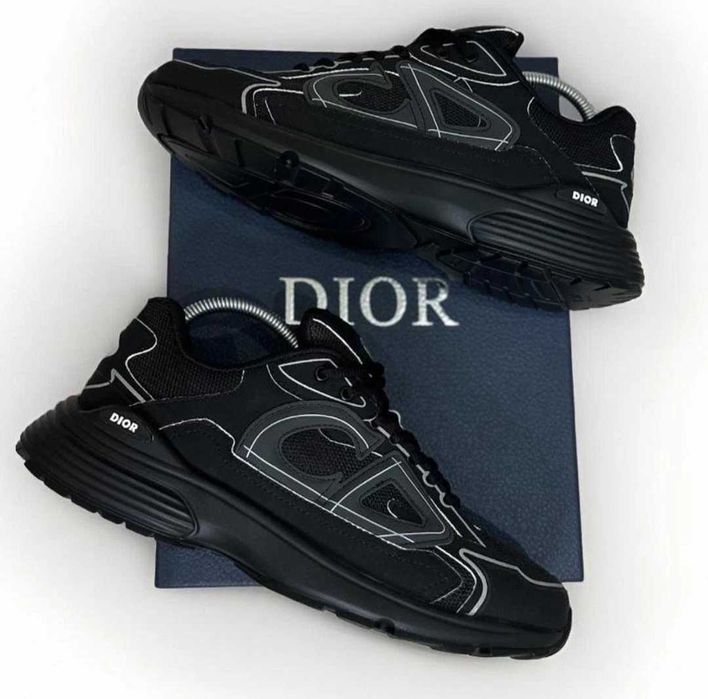 Dior X B30 Black Full Box Reflective Adidasi Sneakers