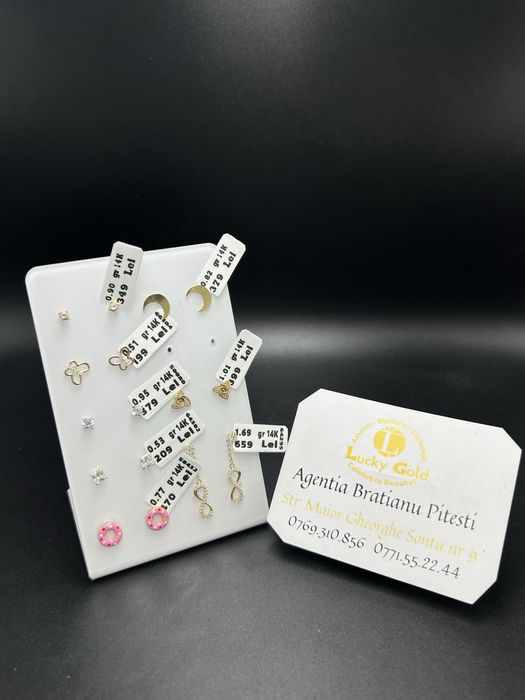 Cercei aur 14k diverse modele