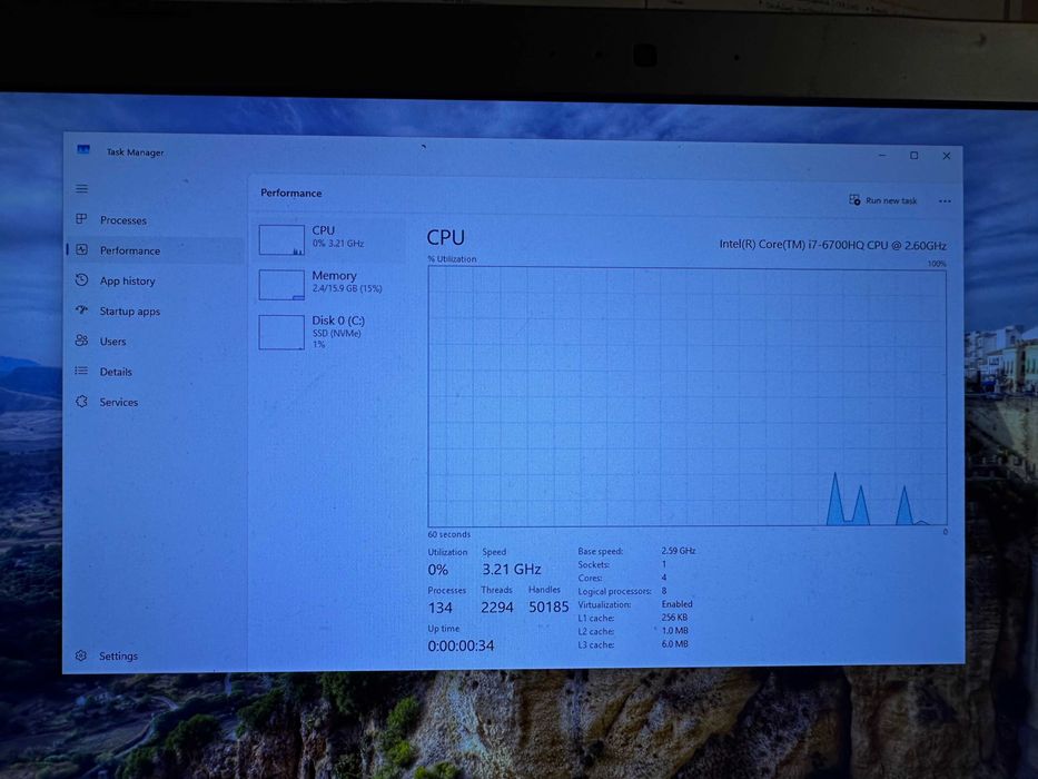 Laptop ASUS ROG 752VT 17.3'  i7 6700HQ 16GB 256gb M.2