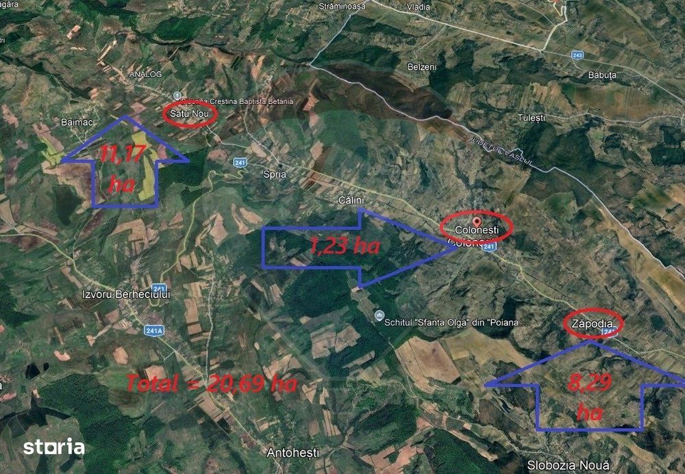 Teren agricol de vanzare Colonesti Bacau