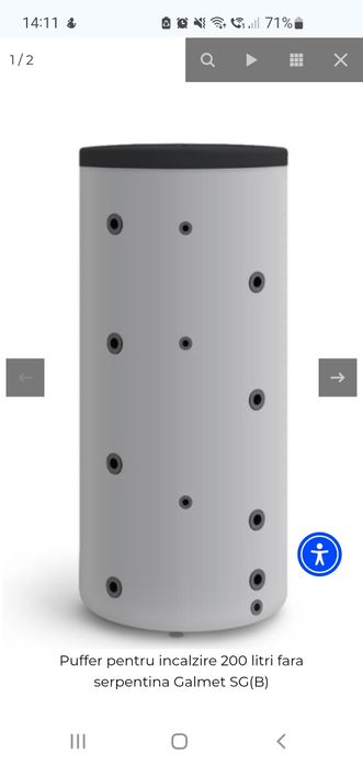 Puffer Galmet 200 de litri fara serpentina