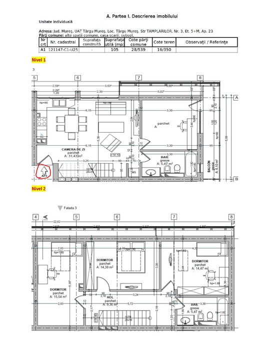 Vand Apartament penthouse cu scara interioara - 7 Noiembrie Cornisa