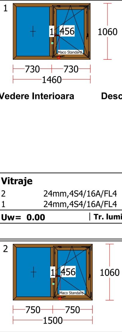 Vând ușă și 4 ferestre termopan