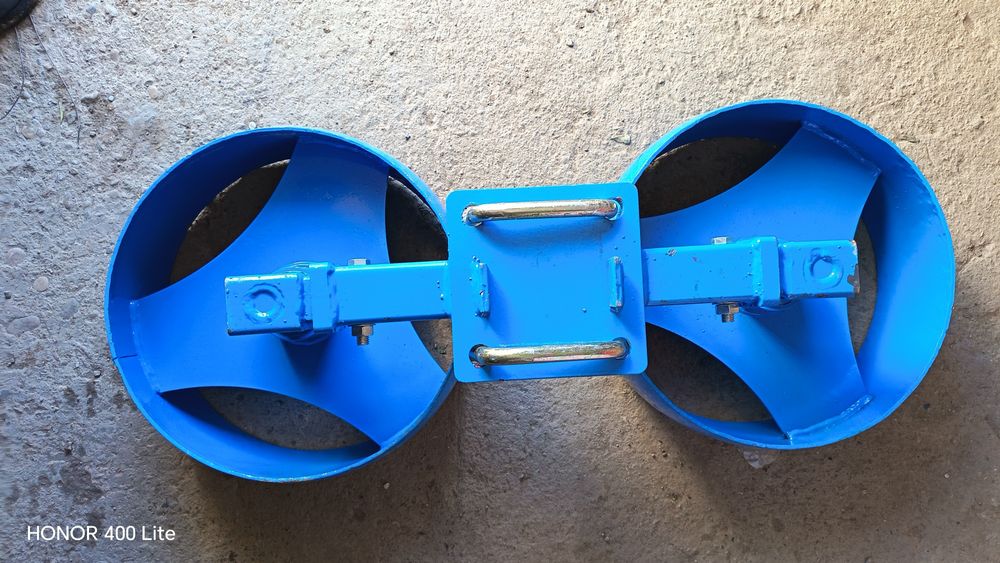 Roata dubla de metal pentru plug reversibil.: